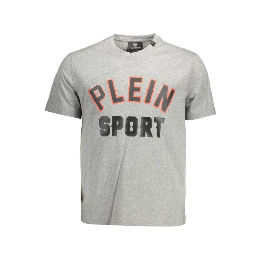 Plein Sport Gray Cotton Men Men's T-Shirt